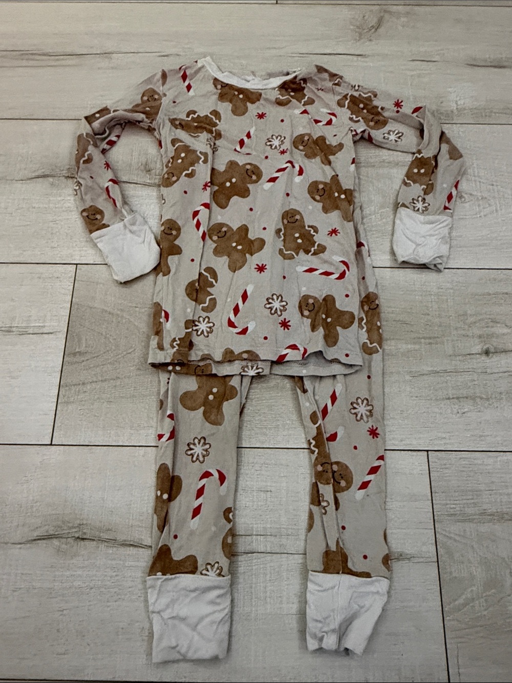 Bums and Roses Gingerbread & Candy Cane Christmas Holiday Pajama Set